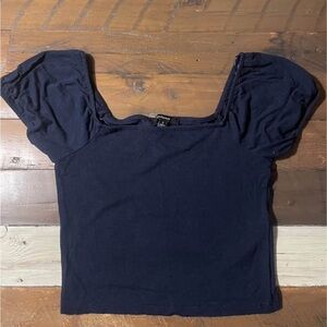 Urban Planet Navy Puff sleeves Top